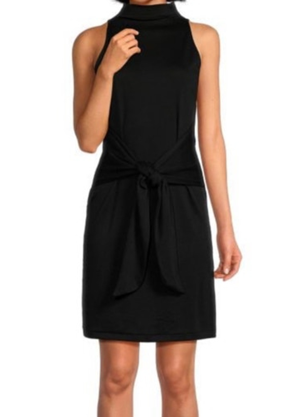 Vince Dress sleeveless mock neck knit black size Medium M